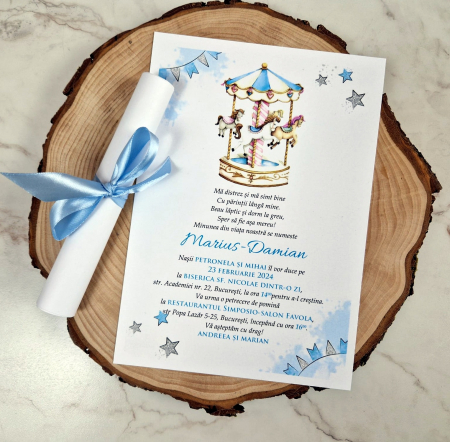 Invitatie papirus CARUSEL [4]