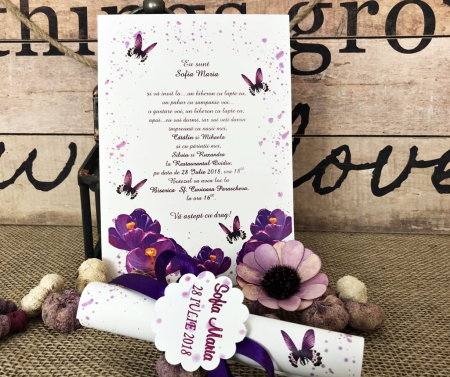 Invitatie - Papirus Fluturi [4]