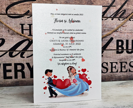 Invitatie papirus Funny Couple [2]