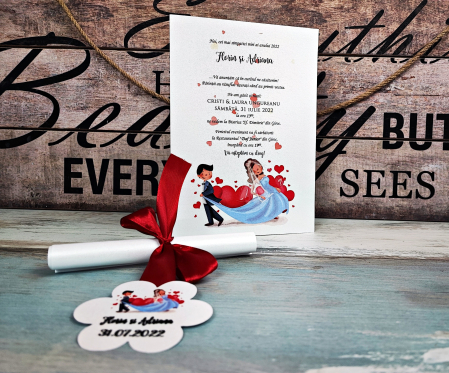 Invitatie papirus Funny Couple [1]
