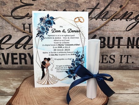 Invitatie papirus Royal Wedding [3]