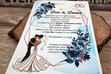 Invitatie papirus Royal Wedding [1]
