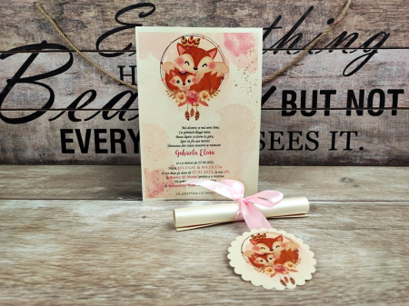 Invitatie papirus Little Fox [1]