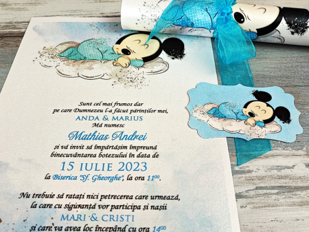 Invitatie papirus Mickey Sleeping [3]