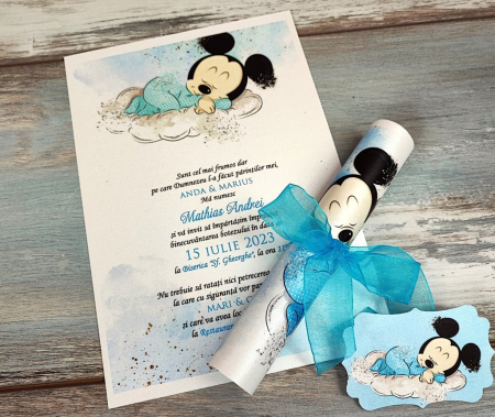 Invitatie papirus Mickey Sleeping [2]