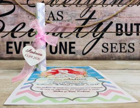 Invitatie papirus Micuta Sirena [2]