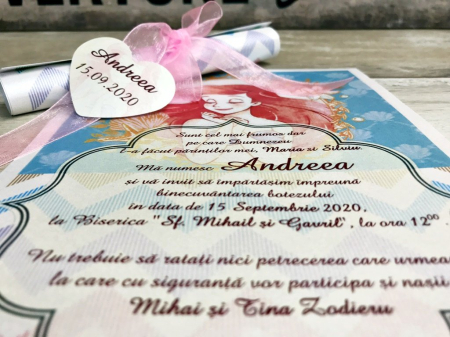 Invitatie papirus Micuta Sirena [1]