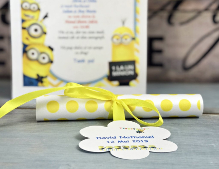 Invitatie botez papirus MINION [3]