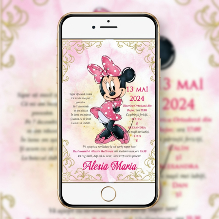 Invitatie papirus Minnie (PM157) [6]