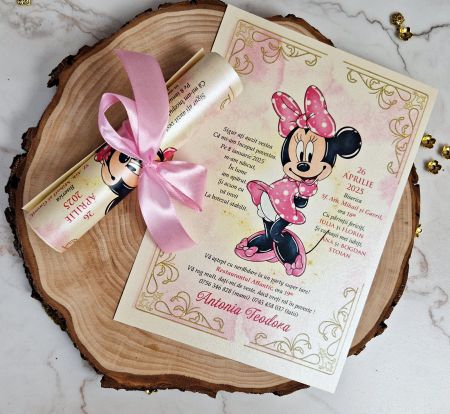 Invitatie papirus Minnie (PM157) [3]