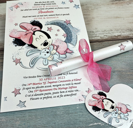 Invitatie papirus Minnie Sleeping [5]