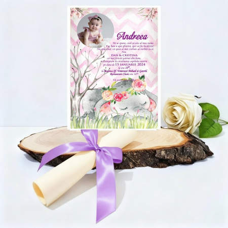 BOTEZ - Invitatie papirus PM138
