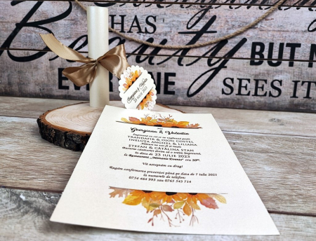 Invitatie papirus Sunflower [2]