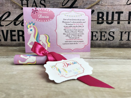 Invitatie papirus UNICORN [4]