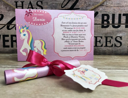 Invitatie papirus UNICORN [2]
