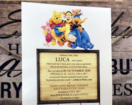 Invitatie papirus Winnie the Pooh [1]