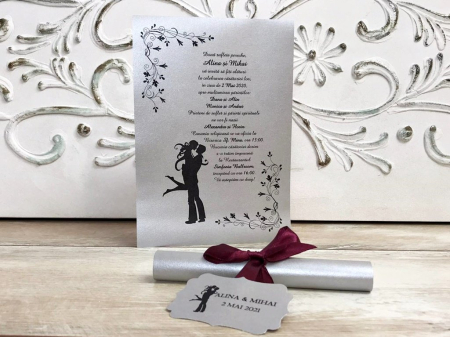 INVITATII NUNTA - Invitatie papirus You & Me