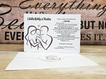 Invitatii Nunta & Botez - Invitatie PARINTI FERICITI