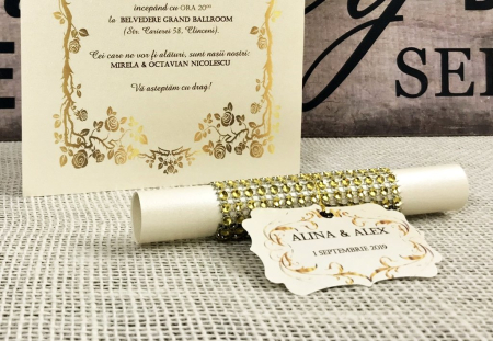 Invitatie pergament - Golden Style [5]
