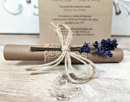 Invitatie Pergament Lavanda [3]