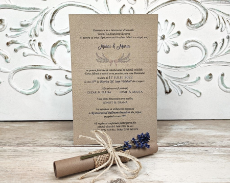 Invitatie Pergament Lavanda [4]