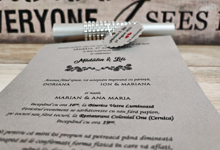 Invitatie pergament - Silver Style [5]