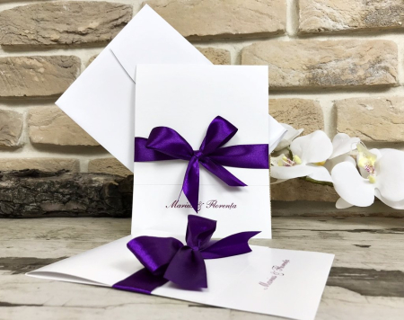 invitatii nunta MODERNE - Invitatie Purple Wedding- M20