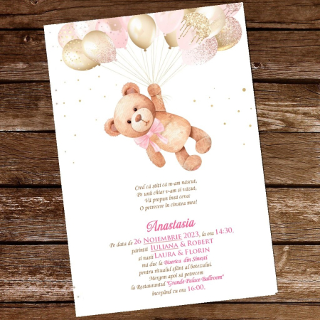 Invitatie - SWEET TEDDY ROZ [1]