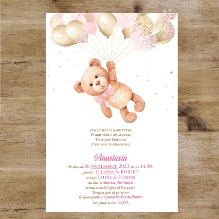 Invitatie - SWEET TEDDY ROZ [4]