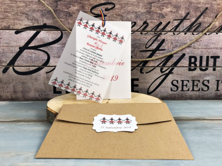 INVITATII NUNTA - Invitatie TRADITONALA (model calc)