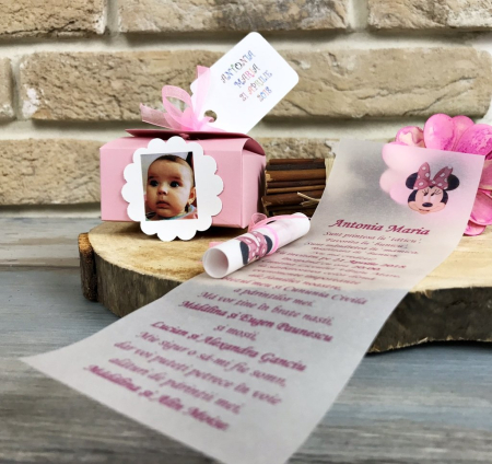 INVITATII BOTEZ - Invitatie vesela cu poza