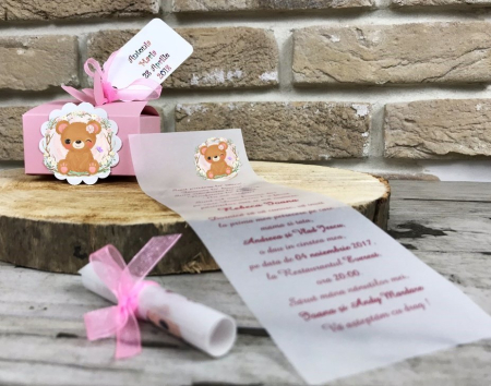 INVITATII BOTEZ - Invitatie VESELA – Sweet Bear