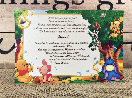 Invitatii petrecere copii - Winnie (model craft) [1]