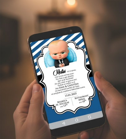 Invitatii botez BABY BOSS PM212 [3]