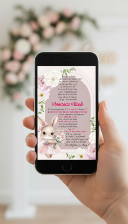 Invitatii botez Iepuras (cu plic) [2]