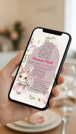 Invitatii botez Iepuras (cu plic) [4]