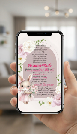 Invitatii botez Iepuras (cu plic) [3]