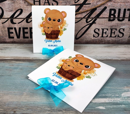 INVITATII BOTEZ - Invitatii botez LITTLE FAMILY