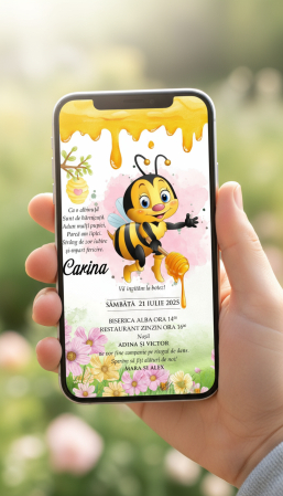 Invitatii botez papirus ALBINUTA PM219 [2]