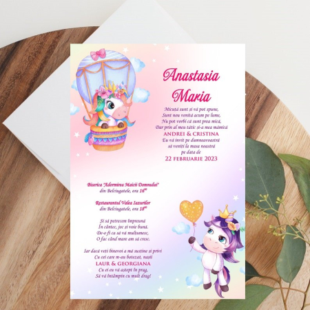 INVITATII BOTEZ - Invitatii botez PM55