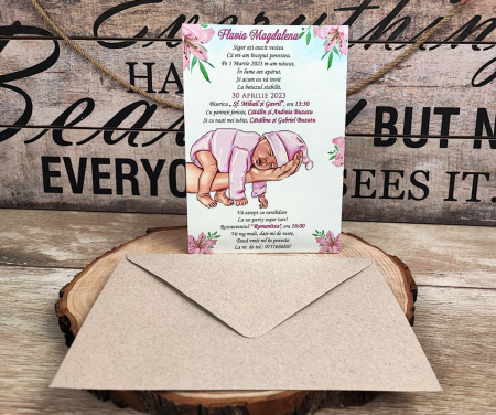 INVITATII BOTEZ - Invitatii botez PM66