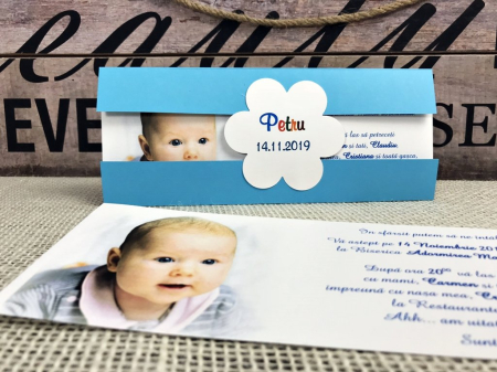 INVITATII BOTEZ - Invitatii foto Bebe B1