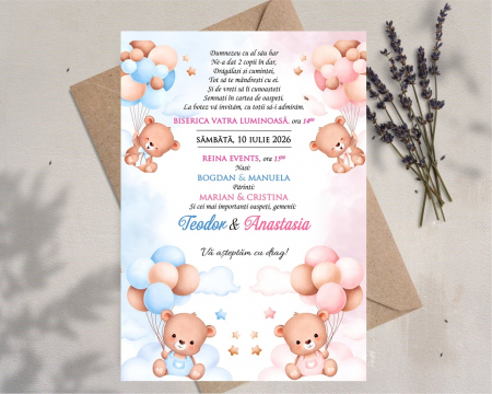 INVITATII BOTEZ - Invitatii Gemeni Ursuleti