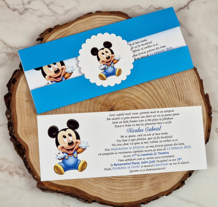 Invitatii MICKEY BABY (coperta albastra) [2]
