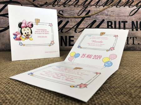 Invitatii Minnie Baby (model sidefat) [2]