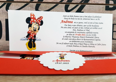 Invitatii MINNIE MOUSE (coperta rosie) [3]