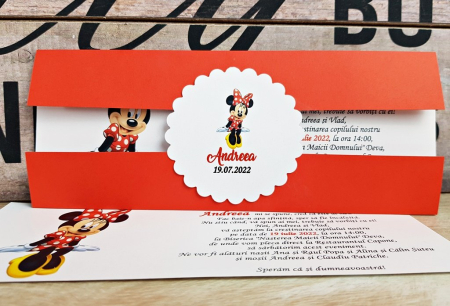 Invitatii MINNIE MOUSE (coperta rosie) [2]