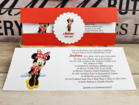 Invitatii MINNIE MOUSE (coperta rosie) [5]