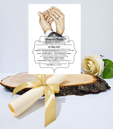 Invitatii nunta Couple Hands [1]