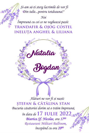 Invitatii nunta - Lavender [4]